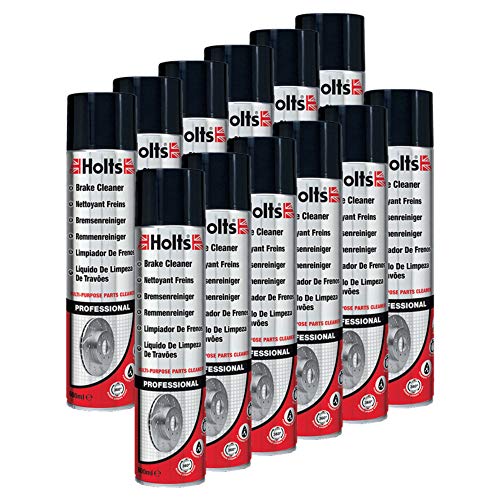 Holts 12 botes de limpiador de frenos en espray, limpiador de piezas de coche, 600 ml, 0131