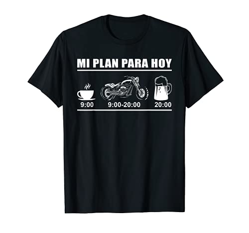 Hombre Mi Plan Para Hoy Regalo Motero Motociclismo Biker Moto Camiseta