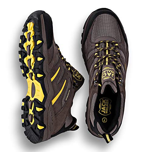 Hombres Zapatillas Senderismo Trail Mount Low Zapatillas Impermeable De Senderismo Trekking para Hombre ventilación de Baja Altura JW009 Jack Walker (43 EU)