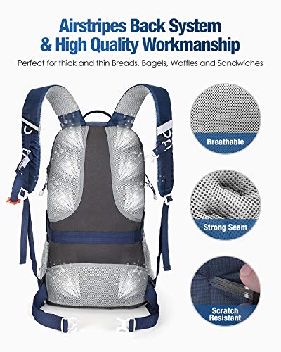 HOMIEE Mochila de Senderismo de 45L, Bolsa de Nylon para Caminatas con Bolsillo para computadora portátil, Adecuada para Caminatas, excursiones, Deportes al Aire Libre, Estilo único Impermeable(azul)