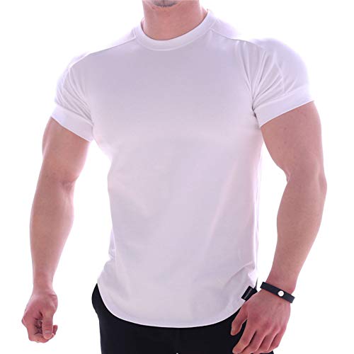 Honestyi Camisetas Deporte Hombre Camisetas Manga Corta Hombre Top Deportivo De Secado Rápido Traje De Entrenamiento Elástico