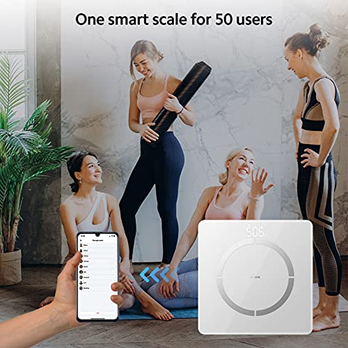 Honor Scale 2-Báscula Baño Inteligente Grasa Corporal Bluetooth, 14 Indicadores Clave (IMC/Peso/Frecuencia Cardíaca/Análisis de Composición Corporal)