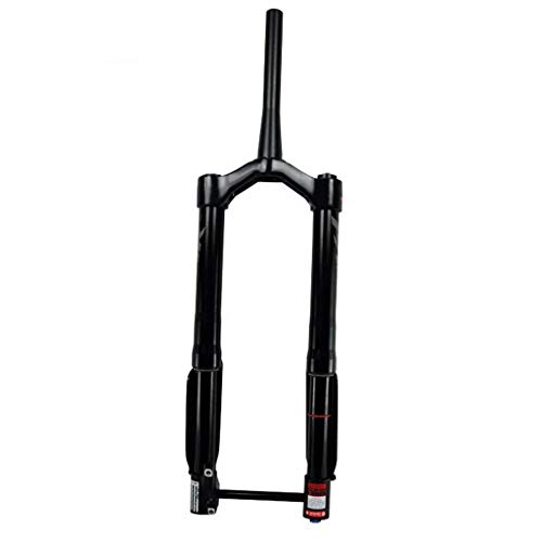 Horquilla de suspensión para bicicleta de nieve Amortiguador de aire de 26 pulgadas Horquilla invertida para bicicleta MTB Tubo cónico Carrera de 1-1/2 "Eje pasante de 160 mm Horquilla de suspensió