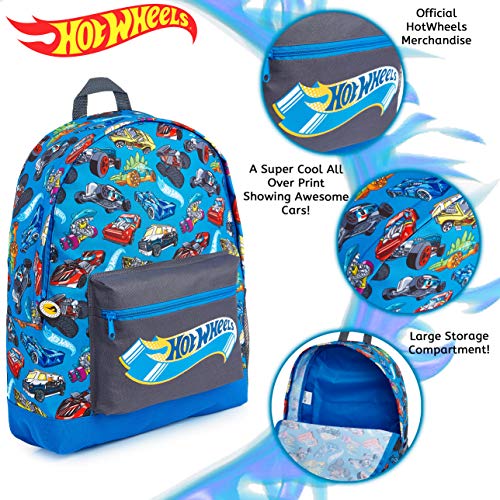 Hot Wheels Mochilas Escolares, Material Escolar para Niños, Mochila Infantil con Estampados de Coches para Colegio Viajes Deportes, Regalos Originales para Niños Niñas y Adolescentes