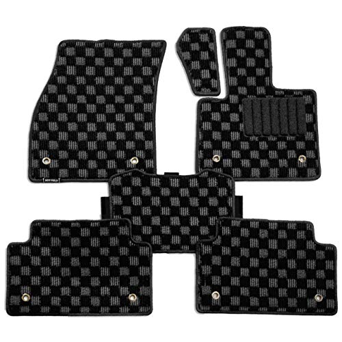 Hotfield Alfombrilla para coche a cuadros (gris) para Land Rover Range Rover Evoce, S/SE/HSE/R-Dynamic