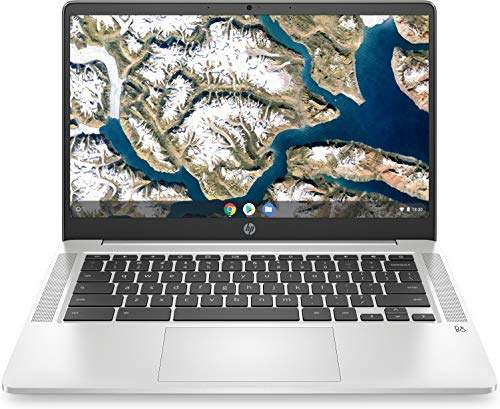 HP Chromebook 14a-na0006ns - Ordenador portátil de 14" FullHD (Celeron N4020, 4GB de RAM, 64GB Emmc, Gráficos Intel UHD, sistema operativo Chrome OS ) Plata - teclado QWERTY Español