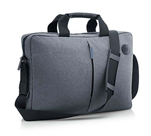 HP Essential Top Load 15.6" - Funda bandolera para portátil de hasta 39,6 cm, color gris