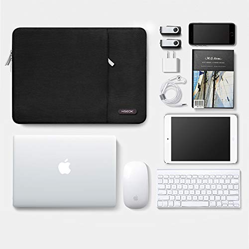 HSEOK 15 Pulgadas Funda para MacBook Pro con Touch Bar A1990 / A1707 (2016-2018) / Impermeable Ordenador Portátil Caso/Estilo Elegante Bolsa Protectora para más 14-15 Pulgadas Laptops, Negro