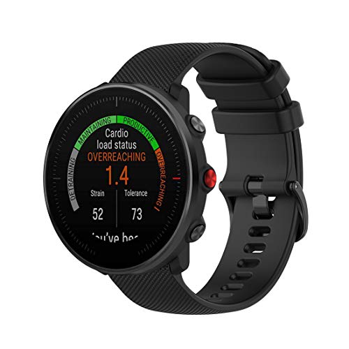 Huabao Correa Compatible con Garmin vivoactive 4,Ajustable Silicona Deportiva Band Repuesto Pulsera para Garmin vivoactive 4 (Negro)