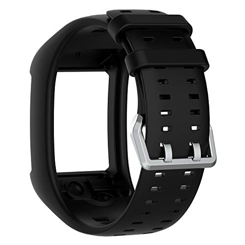 Huabao Correa de Repuesto de Silicona Pulsera para Polar M600 (Negro)