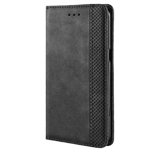 HualuBro Funda OnePlus 3 / OnePlus 3T, Carcasa de Protectora Cuero PU Billetera Cartera Plegable Funda [Ranuras de Tarjeta] Flip Leather Case Cover para One Plus 3 / OnePlus 3T (Negro)