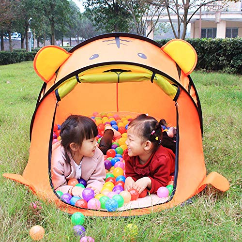 Huangjiahao Tienda De Juguetes Juego de Color Carpa con Cubierta para la Lluvia para niños Playhouse Play Tent Juego portátil Interior o Exterior para Juegos de Interior y Exterior (Color : Tiger)
