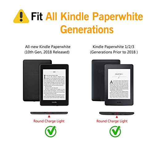 HUASIRU Portátil Caso Funda para el Todas Las Generaciones de Kindle Paperwhite - La Cubierta de Soporte Ajustable con Auto-Reposo/Activación, Gatos
