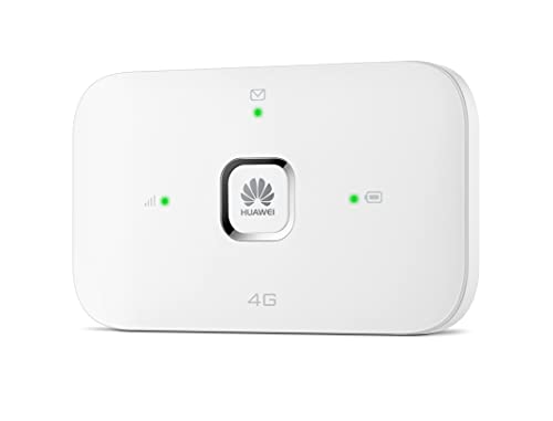 HUAWEI Mobile WiFi E5576 - Router WiFi móvil 4G LTE (CAT4), Velocidad de Descarga de hasta 150Mbps, Batería Recargable de 1500mAh, No Requiere configuración, WiFi portátil Blanco