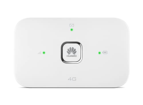 HUAWEI Mobile WiFi E5576 - Router WiFi móvil 4G LTE (CAT4), Velocidad de Descarga de hasta 150Mbps, Batería Recargable de 1500mAh, No Requiere configuración, WiFi portátil Blanco