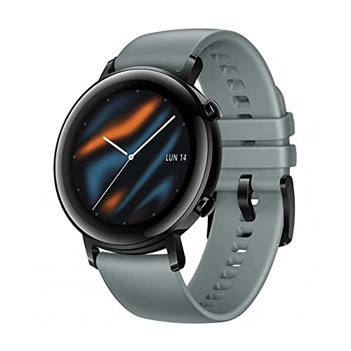 Huawei Watch GT 2 Sport - Smartwatch con Caja de 42 mm, Hasta 1 Semana de Batería, Pantalla táctil AMOLED 1.2", GPS, 15 Modos Deportivos, Pantalla 3D de Cristal, Gris (Lake Cyan)