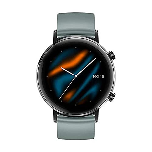 Huawei Watch GT 2 Sport - Smartwatch con Caja de 42 mm, Hasta 1 Semana de Batería, Pantalla táctil AMOLED 1.2", GPS, 15 Modos Deportivos, Pantalla 3D de Cristal, Gris (Lake Cyan)