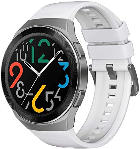 Huawei Watch GT 2e - Acero Inoxidable - 2 semanas de bateria- Reloj Inteligente con Correa - Fluoroelastómero - Pantalla de 3;5 cm (1;39 ") Blanco