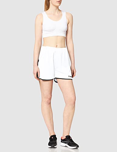 hummel HmlAuthentic Poly-Pantalones Cortos para Mujer, Blanco, Medium