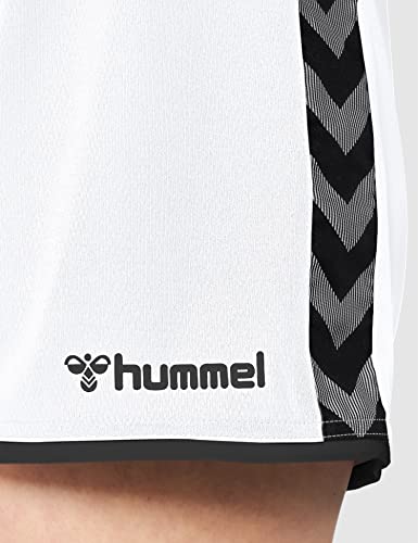 hummel HmlAuthentic Poly-Pantalones Cortos para Mujer, Blanco, Medium