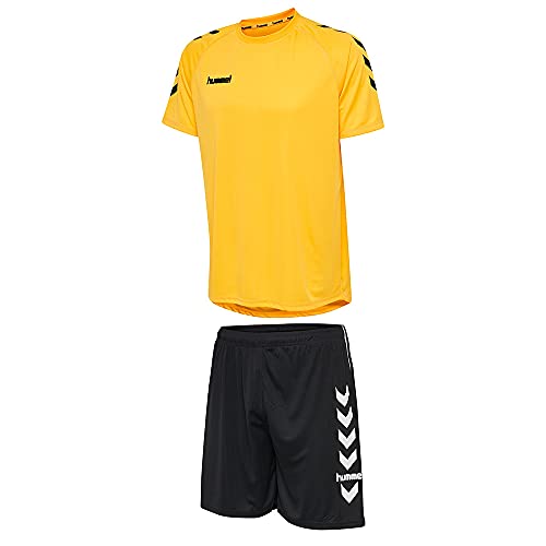 hummel Set Amarillo/Negro 100% poliéster Unisex Talla XL