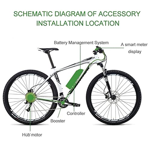 HYCy Kit de conversión de Bicicleta eléctrica 48V 1500W 20"26" 27.5"29" 700C Motor de Rueda Trasera E-Bike Ciclismo Motor de Cubo sin escobillas con Pantalla LCD5 (Volante de Cassette