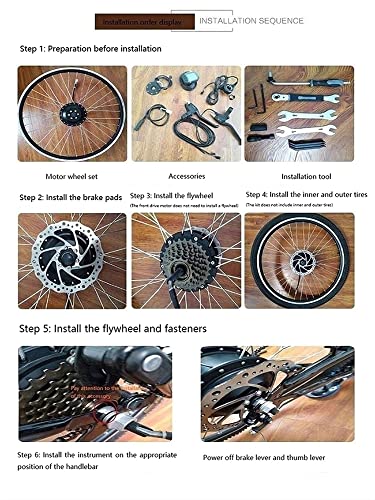 HYCy Kit de conversión de Bicicleta eléctrica 48V 1500W 20"26" 27.5"29" 700C Motor de Rueda Trasera E-Bike Ciclismo Motor de Cubo sin escobillas con Pantalla LCD5 (Volante de Cassette