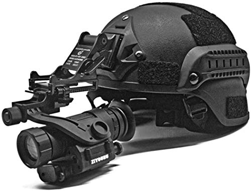 HZWLF Telescopio PVS-14 Gafas de visión Nocturna Digital Monocular de visión Nocturna por Infrarrojos con Adaptador de Auricular J-Arm Negro