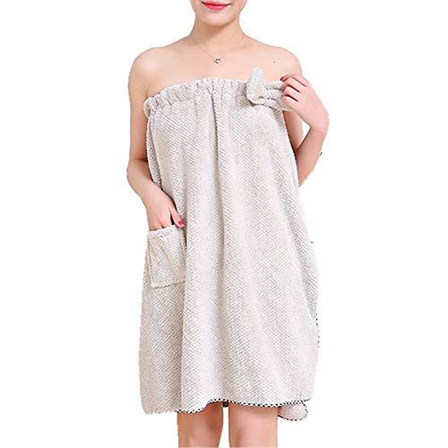 IBLUELOVER Toalla de Baño Mujer Dulce - Toalla de Baño Secado Rápido Albornoz de Baño Toalla de Playa Confortable Sauna Piscina Gym Fitness Viaje SPA Vestido de Baño Caqui