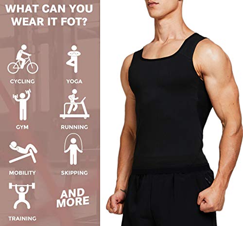 IFLOVE Body Shaper Adelgazante para Hombre, Camiseta sin Mangas para Entrenamiento, Camisa para Adelgazar, Sauna, Chaleco de polímero Mejorado