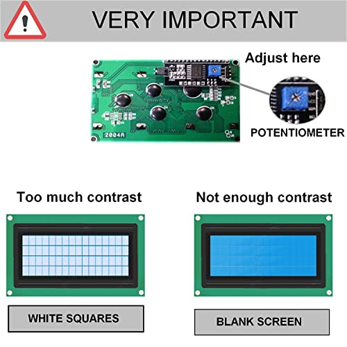 IIC I2C Serial LCD Screen 2004 20X4 Modulo Display LCD 2004/20 x 4, 5V para Arduino Uno R3 MEGA 2560