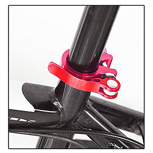 IKAAR Abrazadera de tija de sillín de liberación rápida de bicicleta de 34.9 mm MTB bicicleta de carretera bicicleta casual tija de sillín de bicicleta, apto para tija de sillín de 31.8 mm rojo