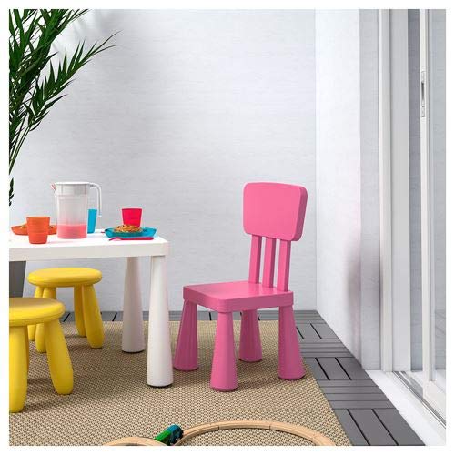 'Ikea – Silla infantil "Mammut Niños Muebles Silla en negrita Rosa de Plástico unbedenklichem – Dimensiones: 39 x 36 x x67 cm