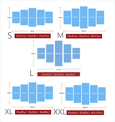 Impresiones de cuadros de arte de pared de decoración de sala de estar moderna, 5 carteles modulares de nubes al atardecer, rocas, mar y vistas al mar A92 XXL