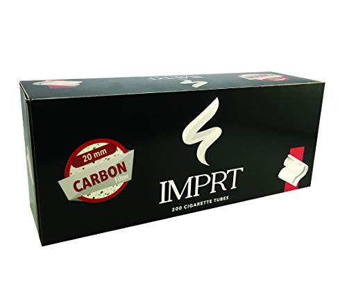 ImpRT Carbon 200 - Tubos de cigarrillos filtrados (1 caja con 200 tubos)