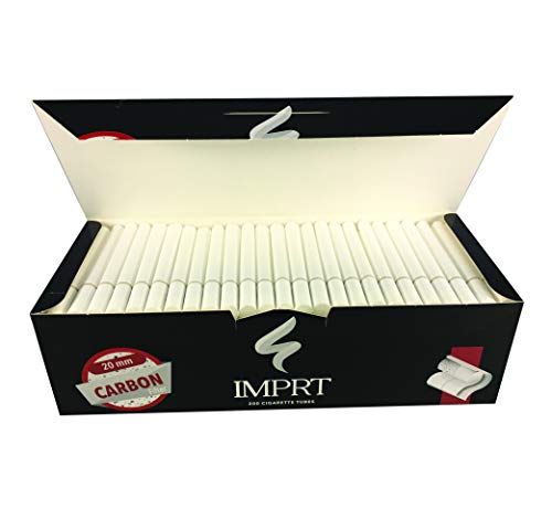 ImpRT Carbon 200 - Tubos de cigarrillos filtrados (1 caja con 200 tubos)