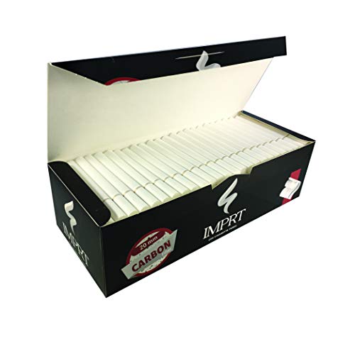 ImpRT Carbon 200 - Tubos de cigarrillos filtrados (1 caja con 200 tubos)