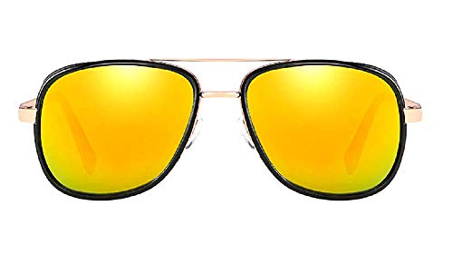 Inception Pro Infinite (marco dorado con lente roja) gafas de sol - iron man - steampunk - tony stark - retro - hombre - unisex