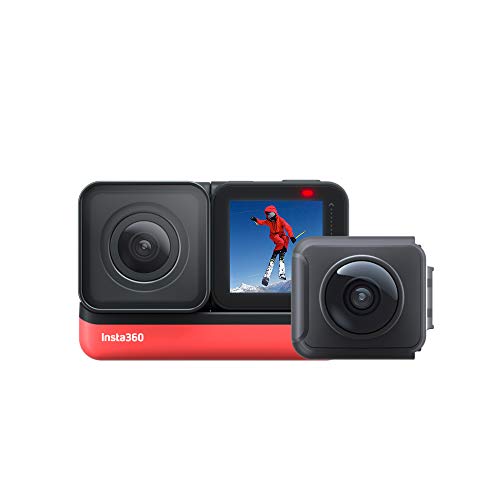 Insta360 One R Twin Edition - Cámara de acción 4K y Cámara de 5.7K 360 con Lentes Intercambiables, Estabilización, IPX8, Impermeables, Pantalla Táctil, Edición de IA