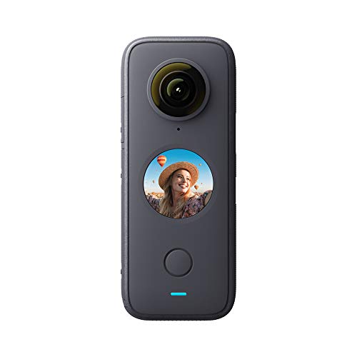 Insta360 One X2-5.7K Cámara de 360 Grados con estabilización, Resistencia al Agua IPX8, Efecto Selfie Stick Invisible, Pantalla táctil, Edición IA, Control por Voz