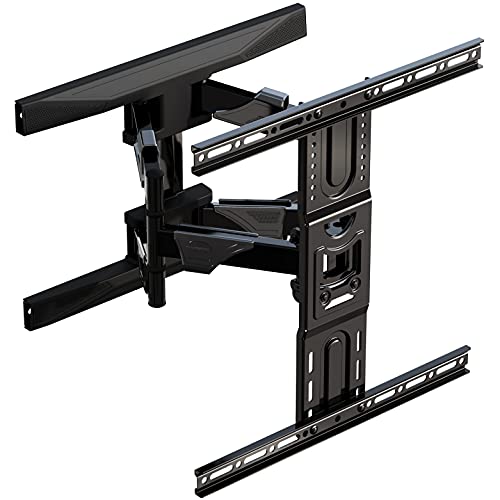 Invision Soporte TV Pared de 37 a 65 Pulgadas - VESA 200x200mm a 400x400mm - Brazo Doble Fuerte y Robusto, se Inclina y Extiende con Movimiento Total - Capacidad Carga Máxima 45,5 kg (EV600)