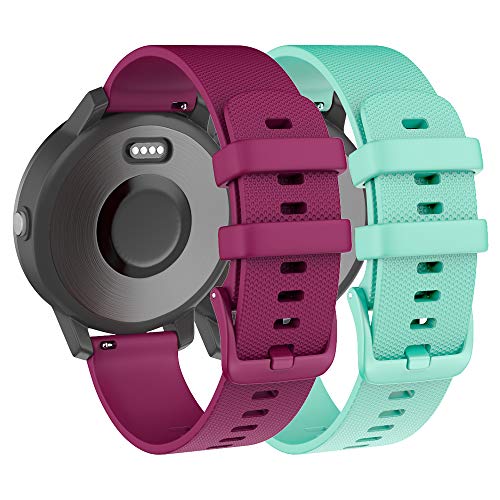 ISABAKE Correa de Reloj para Garmin Vivoactive 3 Vivomove HR Forerunner 245 645 Music Galaxy Active 2, Correa de Repuesto de Silicona Suave para Accesorios Garmin Watche