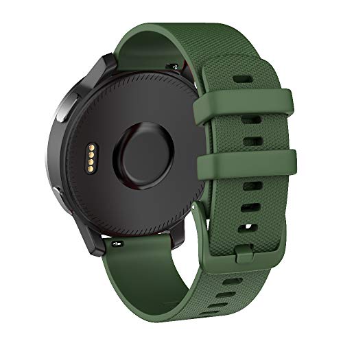 ISABAKE Correa de Reloj para Garmin vivomove 3s / Garmin Move 3S / vivoactive 4s / Garmin Active S,18mm Correa de Repuesto de Silicona Suave para Accesorios Garmin Watche