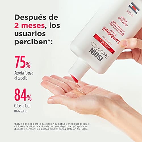 Isdin Lambdapil Champú Anticaída, Ayuda a Reducir la Caída del Cabello y Estimula el Crecimiento Capilar 1 x 400ml