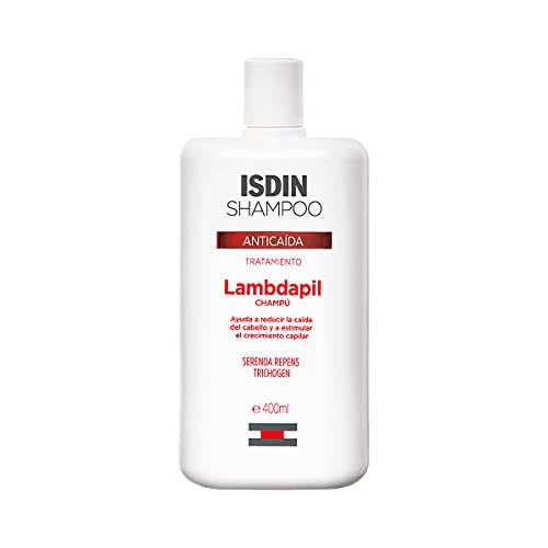 Isdin Lambdapil Champú Anticaída, Ayuda a Reducir la Caída del Cabello y Estimula el Crecimiento Capilar 1 x 400ml