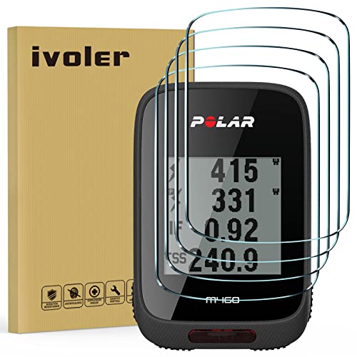 ivoler 4 Piezas Protector de Pantalla para Polar M460, Cristal Vidrio Templado Premium, 9H Dureza, Antiarañazos, Sin Burbujas