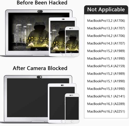 ivoler [6 Unidades] Cubierta Webcam, Webcam Cover Slider Diseño Ultra Fino Camera Cover Tapa Webcam para Todo Tipo de Ordenadores Portátiles, Tabletas y Móviles Inteligentes - (Negro)