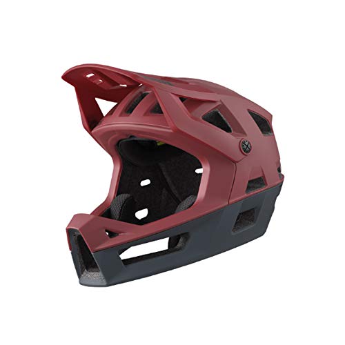 IXS Trigger FF - Casco Integral de Bicicleta de montaña para Adulto, Unisex, Color Rojo, Talla L (58-62 cm)