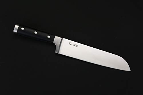 Izumi Ichiago Santoku - Juego de cuchillos de chef profesionales de acero inoxidable japonés de alto contenido en carbono