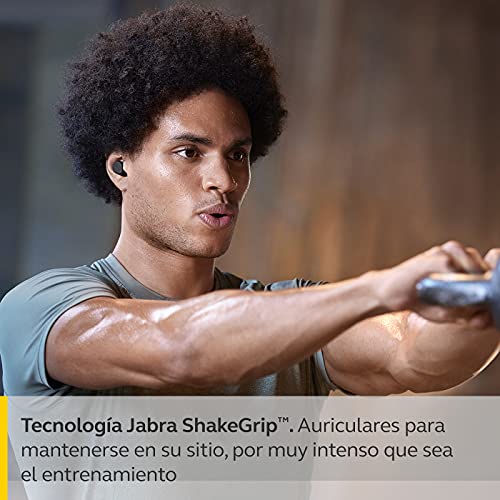 Jabra Elite 7 Active In-Ear Bluetooth - Auriculares deportivos inalámbricos True Wireless con Jabra ShakeGrip para un mejor ajuste activo, Cancelación activa del ruido ajustable, Negro